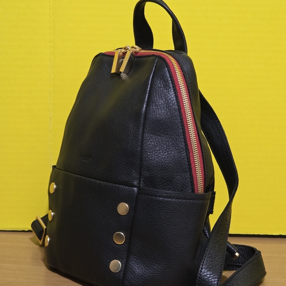!!2PCS!! Hammitt Black and Gold Backpack with 110 North Wallet - Picture 5 of 12